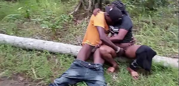  Two Campus guys went down the woods to have an outdoor fun, they fucked while villagers were passing